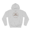 Gray hoodie with Lone Bear Coffee logo on a white background