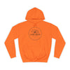 Orange hoodie with 'Lone Bear Coffee' logo on a white background