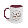Lone Bear Coffee Ridgeline Mug, two-tone ceramic mug with white body and black handle and interior, available in 5 colors.