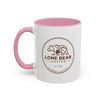 Lone Bear Coffee Ridgeline Mug, two-tone ceramic mug with white body and black handle and interior, available in 5 colors.