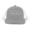 Gray and white cap with 'Lone Bear Coffee' logo on a white background
