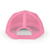 Pink mesh cap on a white background