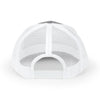 White mesh cap back view on a white background